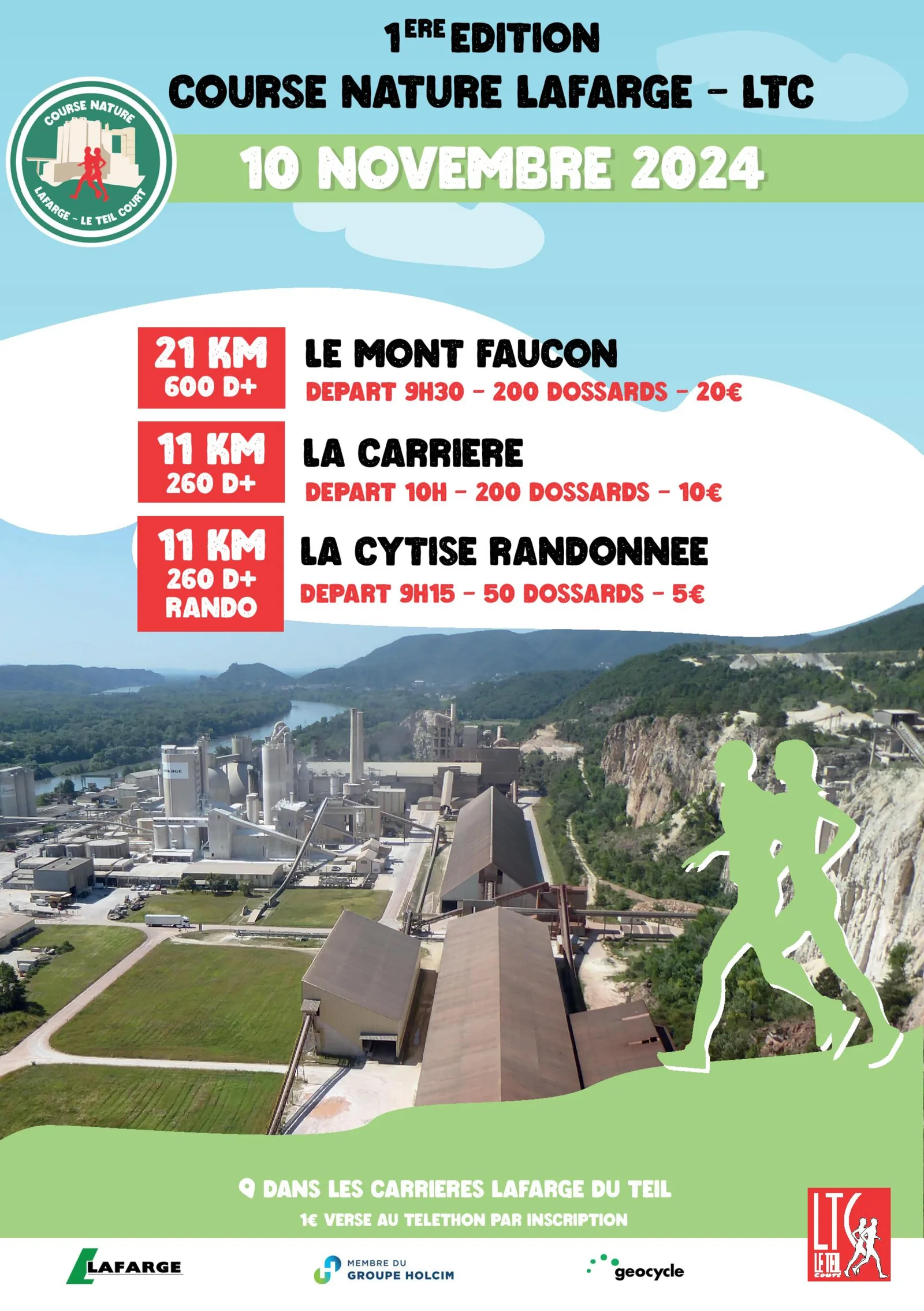 Course nature Lafarge – Le Teil Court 2024 Inscription Résultats