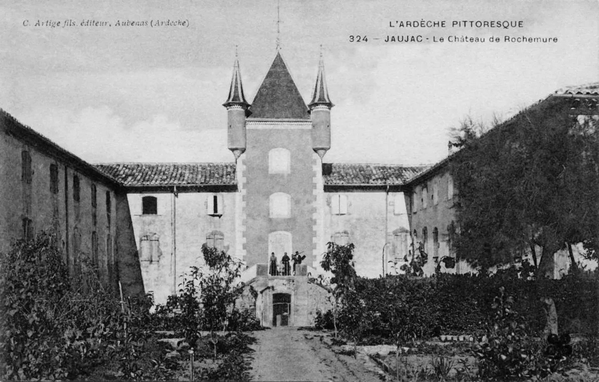 Jaujac - Château de rochemure, vieille carte postale ©Ed. Artige et fils ©mairiedejaujac