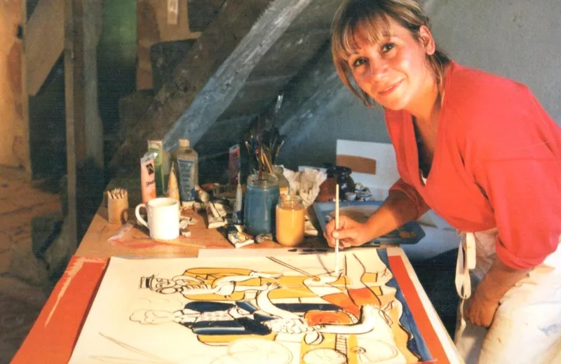 Nicole Dumas-Gauthier dans son atelier