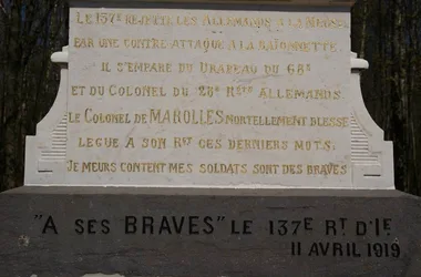 Stèle du colonel de Marolles