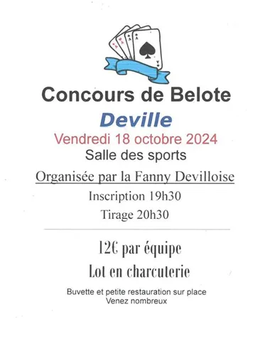 Concours de belote et loto de la Fanny Devilloise