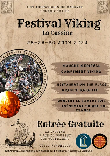 Festival Viking la Cassine Du 28 au 30 juin 2024