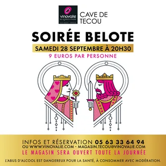 Soirée Belote – Cave Vinovalie Técou