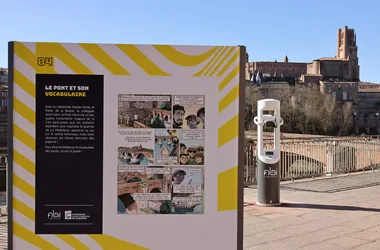 Histoire du Pont-vieux d'Albi borne virtuelle Timescope