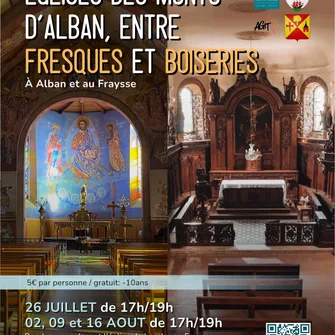 Églises des Monts d’Alban, entre fresques et boiseries