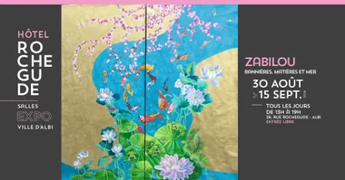 Exposition Zabilou “Bannières, matières et mer” à l’Hôtel Rochegude