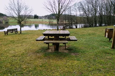 Picknickplaats aan het meer van Saint-Gervais