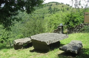 Picknickplaats in het dorp Valon
