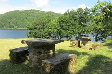 Picknickplaats op het schiereiland Laussac