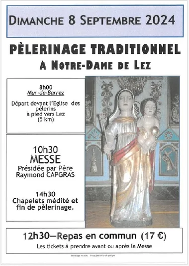 Pèlerinage traditionnel à Notre-Dame-de-Lez