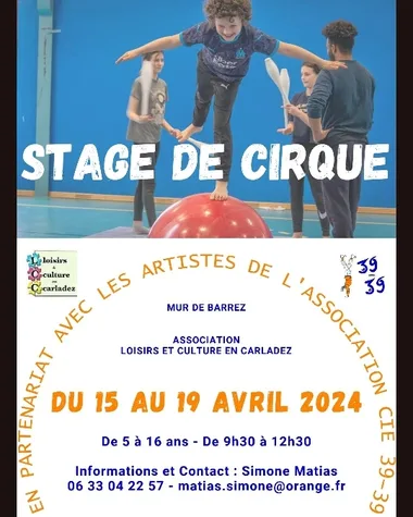 Curso de circo para niños y jóvenes