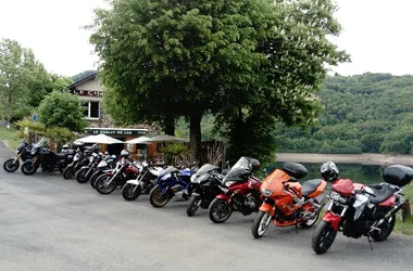 Motorcycle rally at the Chalet du lac