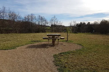 Picknickplaats aan het meer van Saint-Gervais