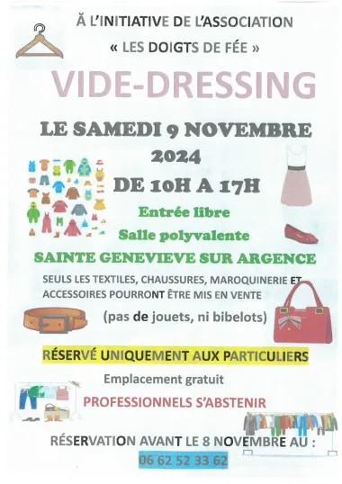 Vide-dressing de l’association “Les Doigts de Fée”