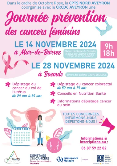 Journée prévention des cancers féminins