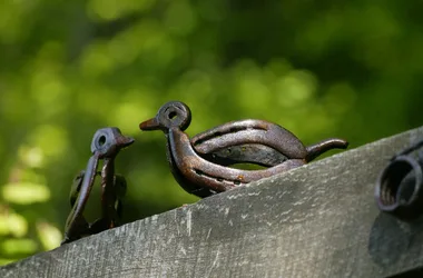 Iron sculptures on the Murols trail