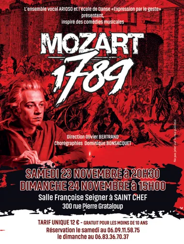 Spectacle comédie musicale : Mozart 1789