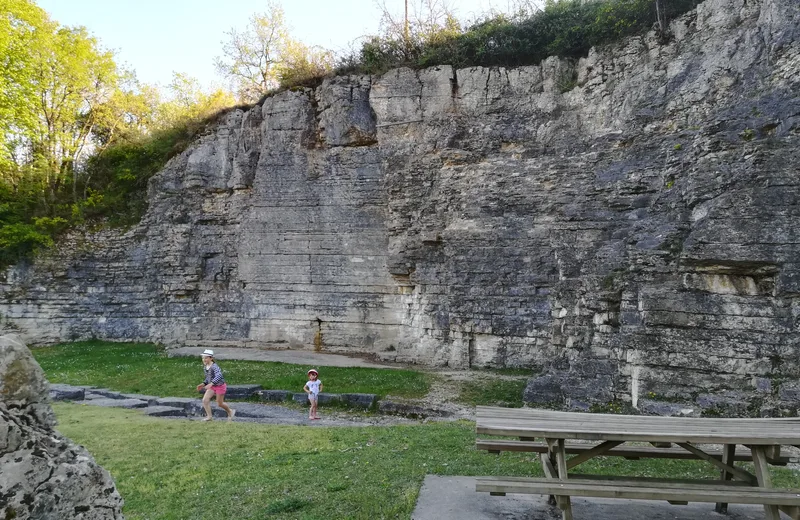 Climbing wall picnic area