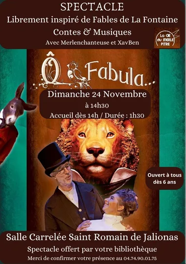 Spectacles contes et musique “Ô Fabula…”