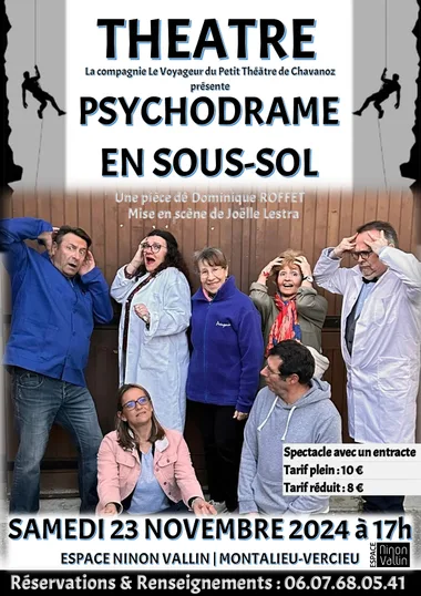 Théâtre “Psychodrame en sous-sol” par la compagnie Le Voyageur