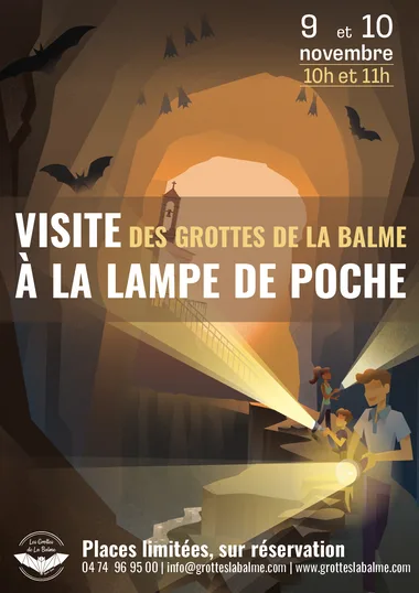 Visite guidée des Grottes de la Balme à la lampe de poche