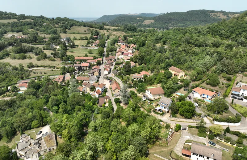 Panorama of Villemoirieu, commune of Balcons du Dauphiné