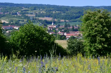 panorama in Optevoz commune of Balcons du Dauphiné