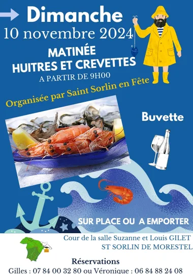 Matinée vente d’huîtres et de crevettes