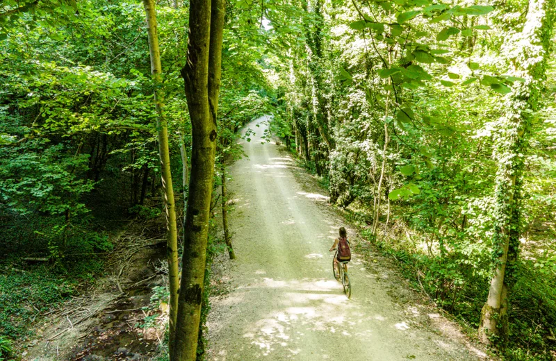 La voie verte des Balcons du Dauphiné en trottinettes électriques tout-terrain