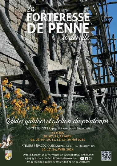 Activities at the Château de Penne - Guided tours and spring workshops