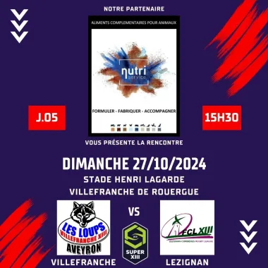 Rugby à XIII – Villefranche XIII-Aveyron vs Lézignan