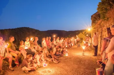 Visite nocturne et contée de Najac avec Michel Galaret