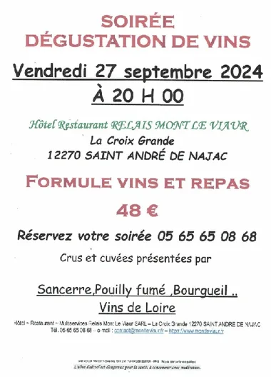 Soirée dégustation de vins