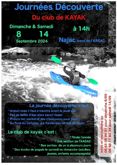 Journées découverte du club de Kayak