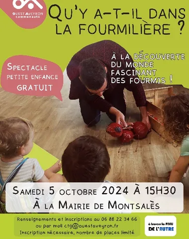 Spectacle petite enfance: Qu’y a-t-il dans la fourmilière?