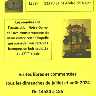 Visite de la chapelle Notre Dame de Laval