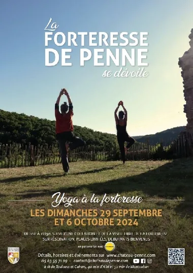 Unterhaltung im Château de Penne – Yoga in der Festung