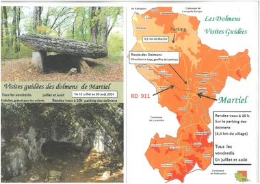 Visite guidée des dolmens de Martiel