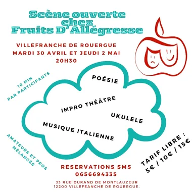 Offene Bühne im Theater Fruits d'Allégresse