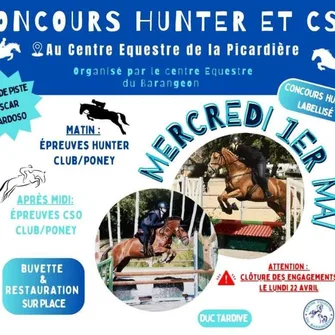 Concours Hunter et CSO Le 1 mai 2024