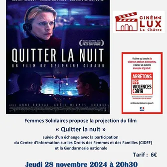 Ciné débat autour du film "Quitter la nuit" - Journée... Le 28 nov 2024