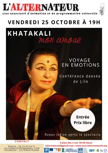 Conférence dansée à l’Alternateur : Kathakali, mon amour