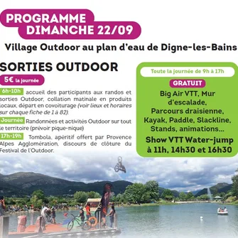 Festival de l’Outdoor 2024 : Village Outdoor au Plan d’eau