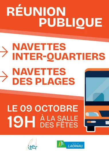 Réunion publique : Navettes inter-quartiers et navettes des plages