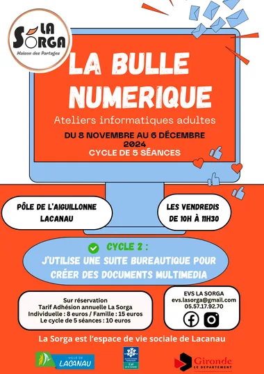 La Bulle Numérique organisée La Sorga – Cycle 2 (Sur réservation)