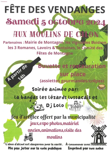 Fête des vendanges aux Moulins de Calon