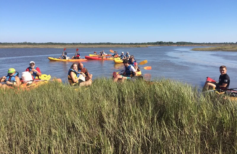 Balade sur le delta de la Leyre en canoé collectif