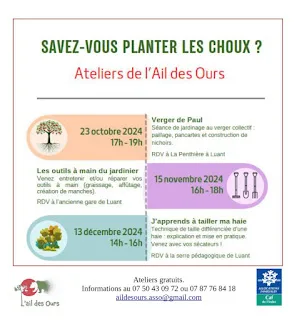 Les ateliers jardinage de l’Ail des Ours