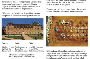 Flyer Château Epanvilliers musée du jeu ancien Brux