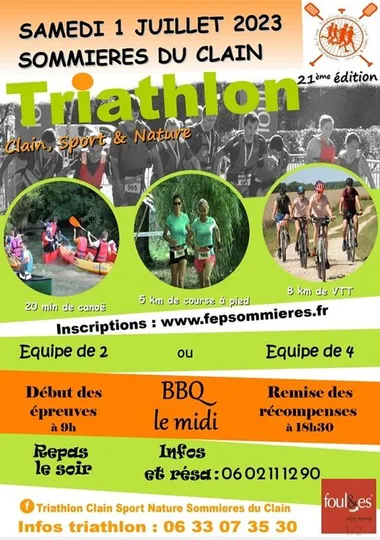 Triathlon Clain, Sport & Nature – 21ème edition